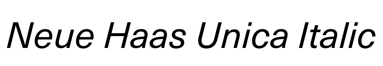 Neue Haas Unica Italic